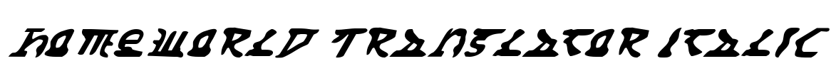 Homeworld Translator Italic Font Image