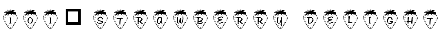 101! Strawberry Delight Font Image
