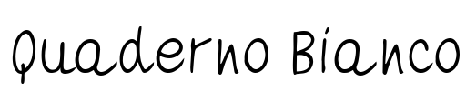 Quaderno Bianco Font Image