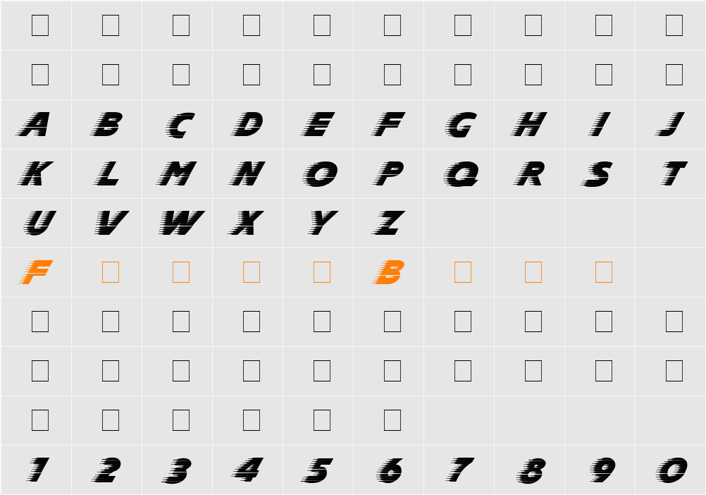 Slipstream Character Map