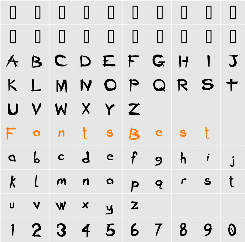 123-CAI978 Character Map