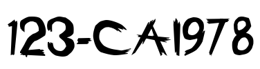 123-CAI978 Font Image