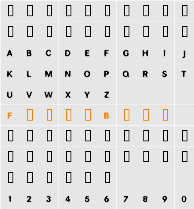 SOAK Character Map