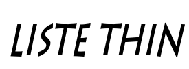 Liste Thin Font Image