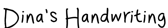 Dina's Handwriting