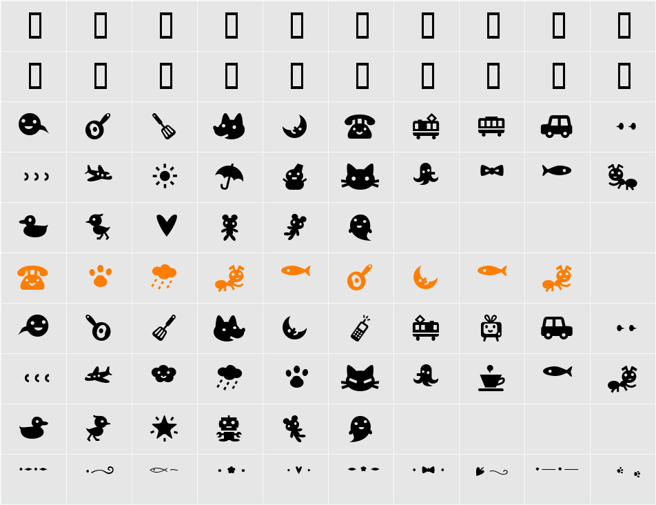 Efon Character Map