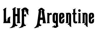 LHF Argentine Font Image