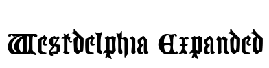 Westdelphia Expanded Font Image