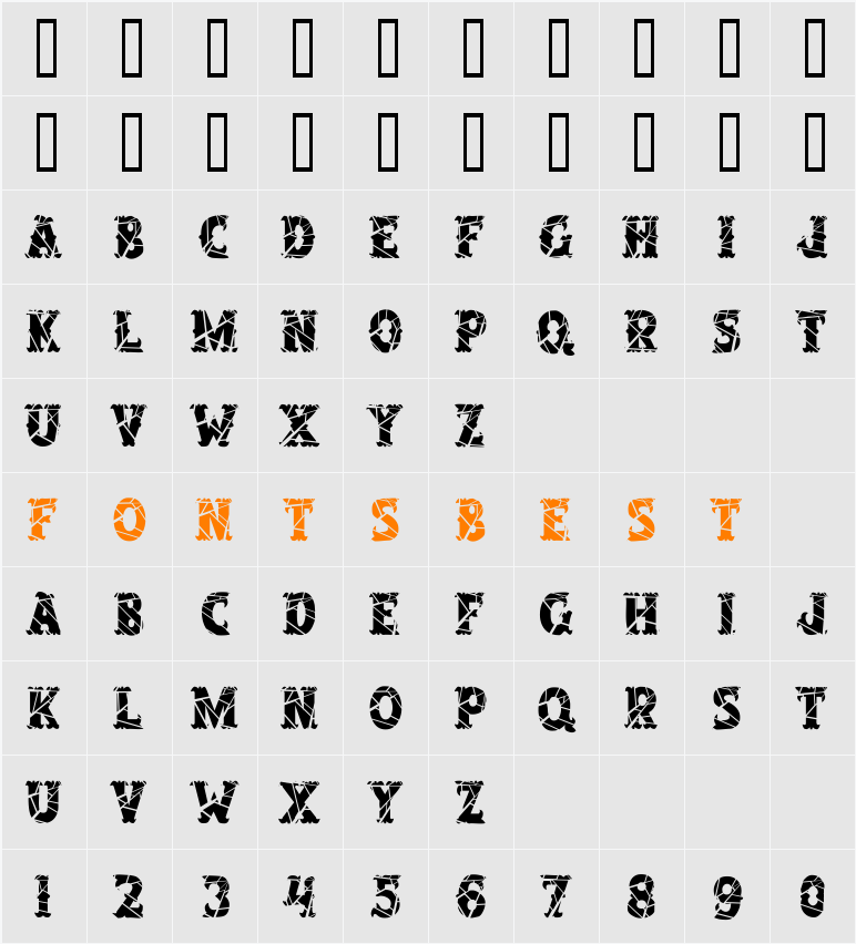 SalloonCracked Character Map