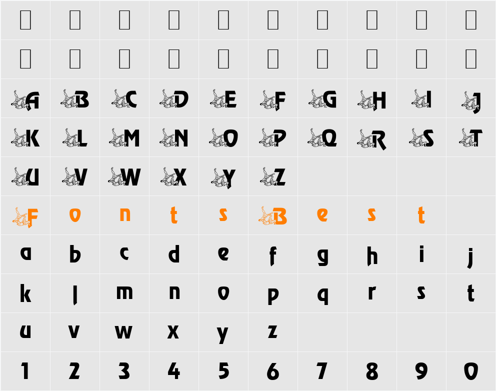 Judo Becker Character Map