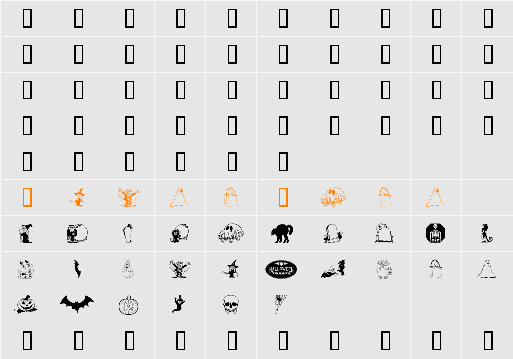 KiddyHalloween Character Map