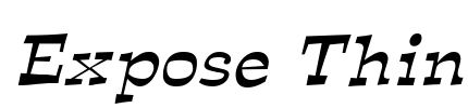 Expose Thin Font Image