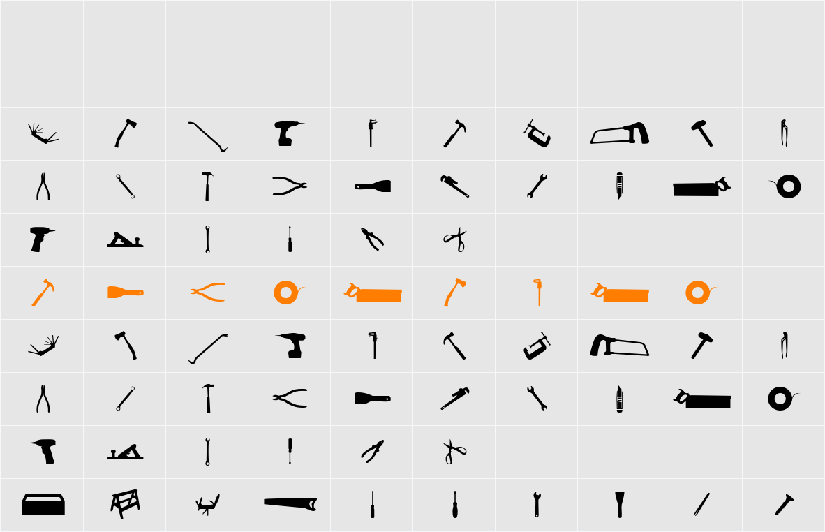 Tool Character Map