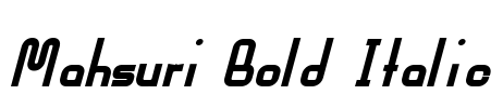 Mahsuri Bold Italic Font Image