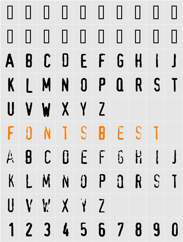 TopSecret Character Map