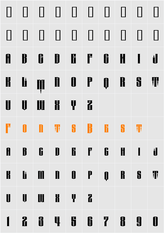 LHF Conclave FLAT reg Character Map