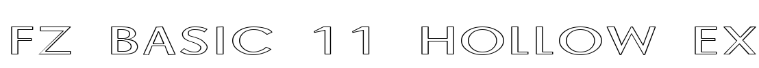 FZ BASIC 11 HOLLOW EX Font Image
