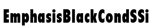 EmphasisBlackCondSSi Font Image
