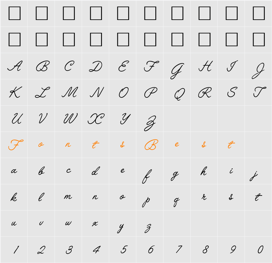 Leytonstone DB Character Map