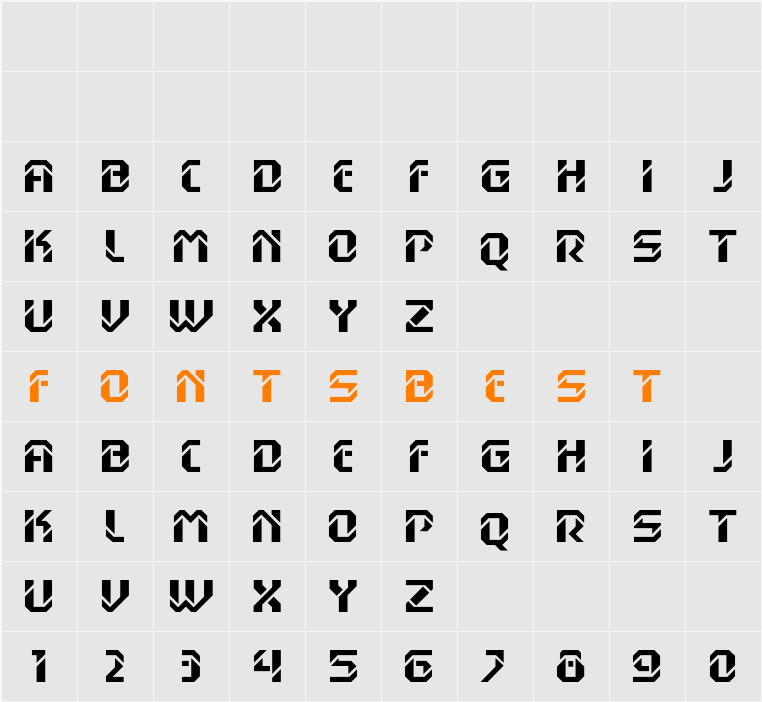Dex Gothic LT Std Character Map