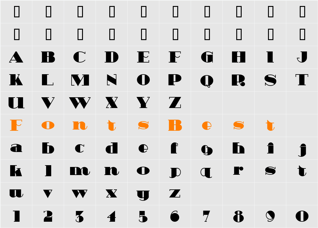 HeavyTripp Character Map