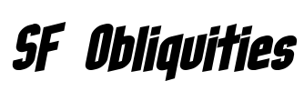 SF Obliquities Font Image