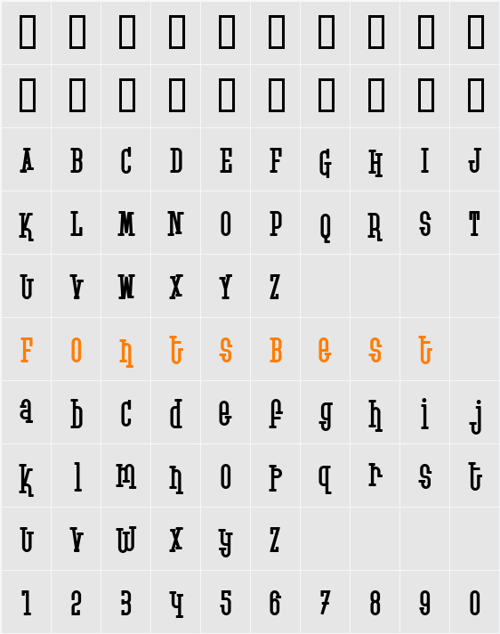 Krupke Character Map