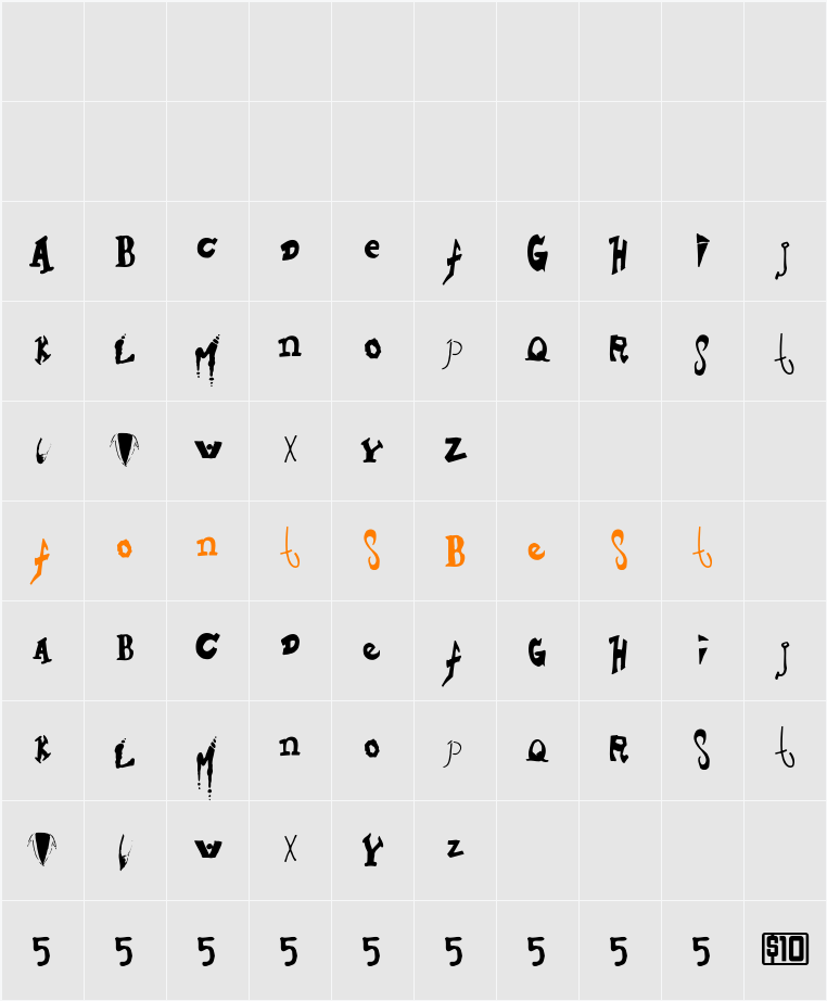 Hieronymous Character Map