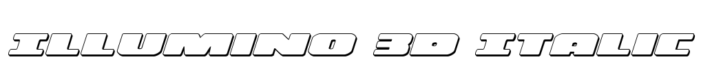 Illumino 3D Italic Font Image