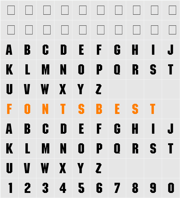 ft42 Character Map