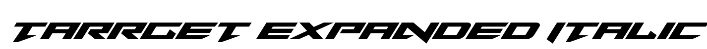 Tarrget Expanded Italic Font Image