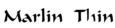 Marlin Thin Font Image
