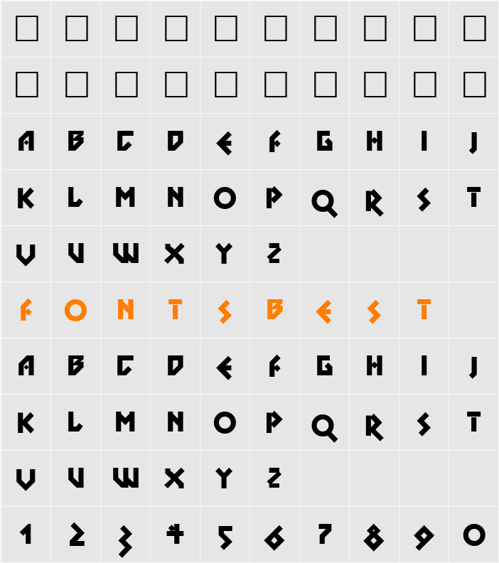 Elbrus Character Map