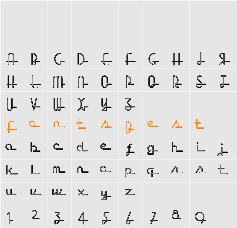 LostWages Character Map