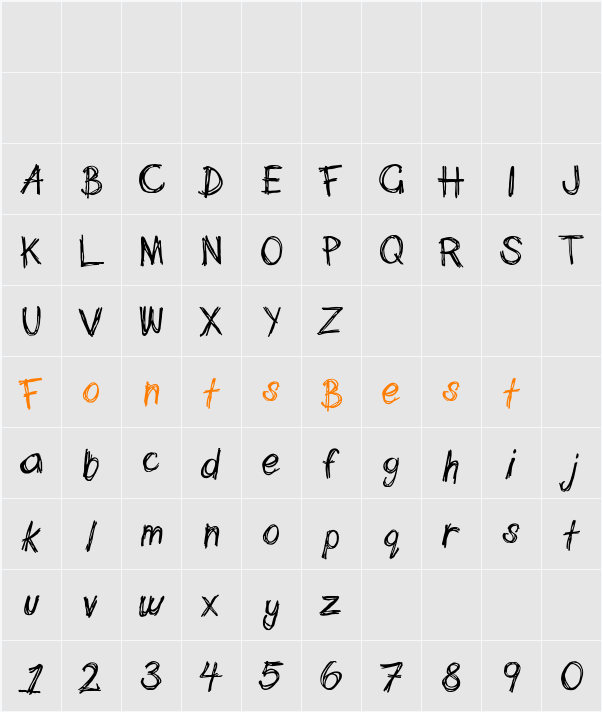 scribblett Character Map