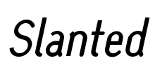 Slanted Font Image