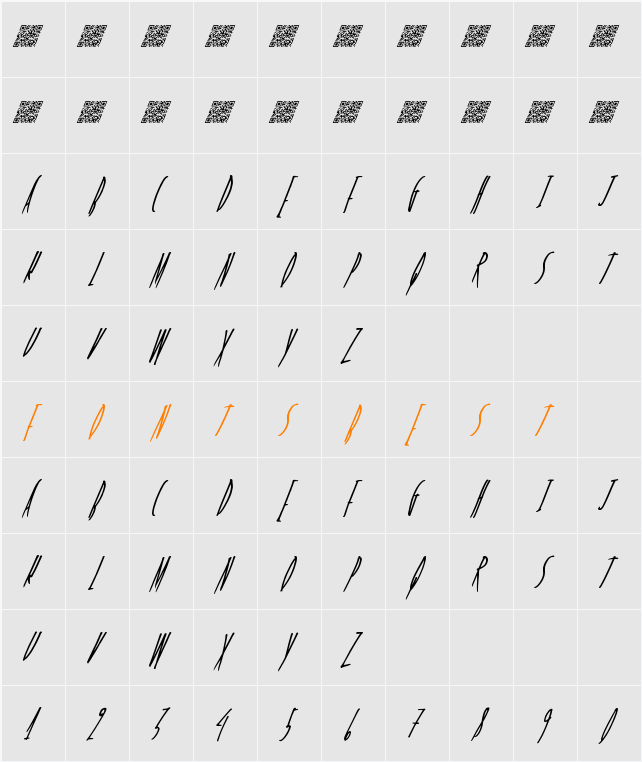 FreshCandy Character Map