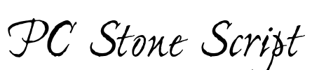 PC Stone Script Font Image
