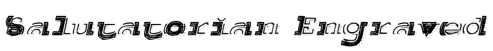 Salutatorian Engraved Font Image