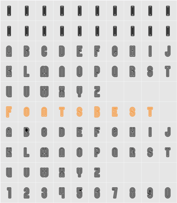 Nomitais Character Map