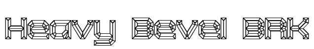 Heavy Bevel BRK Font Image