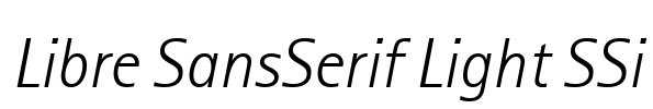 Libre SansSerif Light SSi Font Image