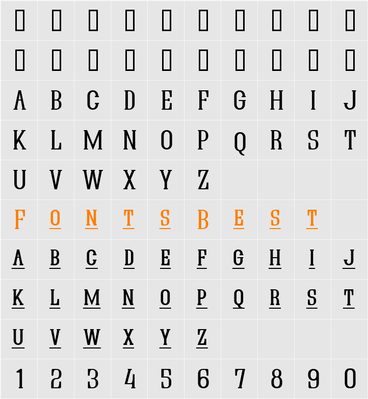 Quastic Kaps Line Character Map