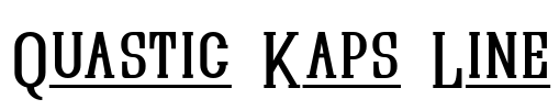 Quastic Kaps Line Font Image