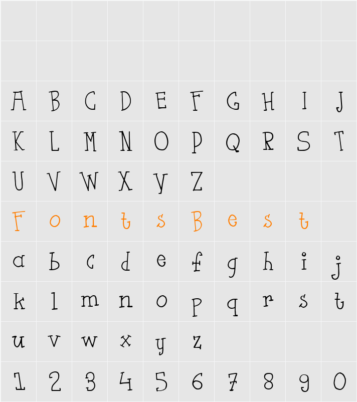flutSaus Character Map