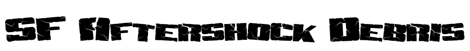 SF Aftershock Debris Font Image