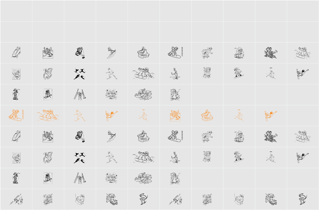Winter Sport Character Map