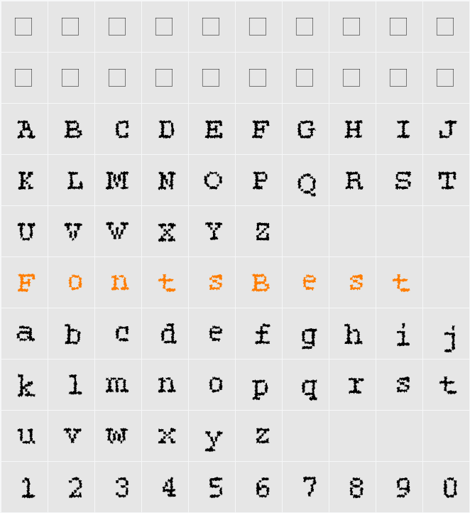 Roughie-Light Character Map