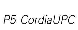 P5 CordiaUPC Font Image