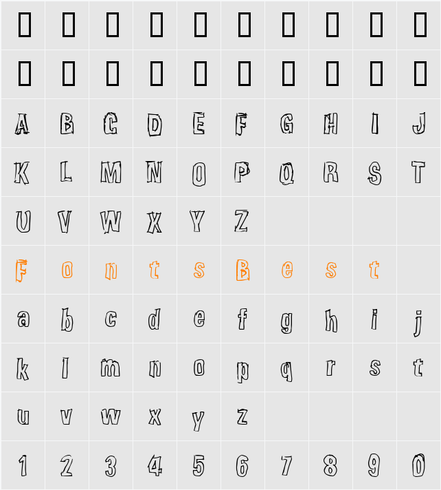 Weirdmojo Character Map